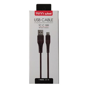 کابل شارژ و دیتا USB به Type-C تسکو (TSCO) مدل TC C189 طول ۱ متر2