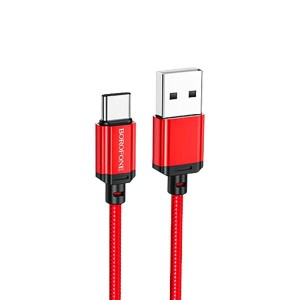 کابل شارژ و انتقال دیتا USB به Type-C بروفون (Borofone) مدل BX87 طول ۱ متر