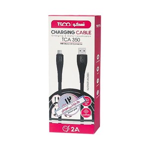 کابل شارژ و انتقال دیتا USB به MicroUSB تسکو (TSCO) مدل TCA 350 طول ۱ متر2