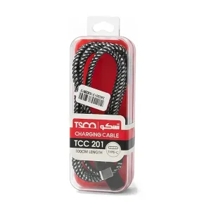 کابل شارژ و انتقال دیتا USB به Type-C تسکو (TSCO) مدل TC C201 طول ۱ متر2