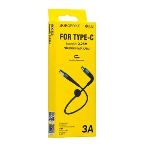 کابل شارژ پاوربانکی USB به Type-C بروفون (Borofone) مدل BX32 طول  25  سانتی‌متر2