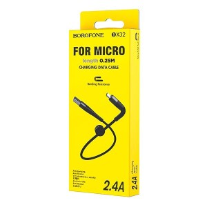 کابل میکرو یو اس بی پاوربانکی بروفون (Borofone) مدل BX32 طول 25 سانتی متر2