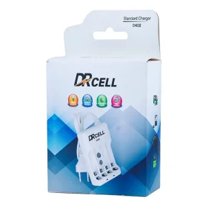 شارژر باتری DRCELL مدل D402 مخصوص باتری‌های قلمی، نیم‌قلمی و کتابی 9 ولت5