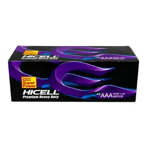 باتری نیم قلمی هایسل (HICELL) مدل R03P بسته 4 عددی (شیرینک)2
