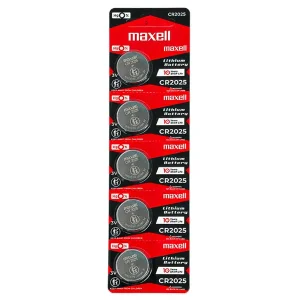 باتری سکه ای مکسل (Maxell) مدل CR2025 لیتیومی بسته  5 عددی