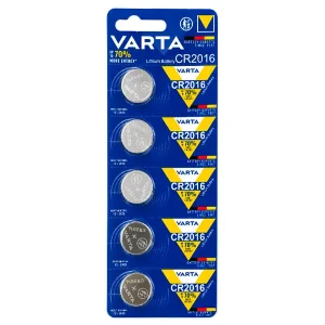 باتری سکه ای وارتا (VARTA) مدل CR2016 لیتیومی بسته 5 عددی