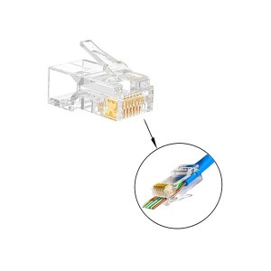 سوکت (کانکتور) شبکه AMP (KMP) مدل CAT6 UTP EZ ته باز
