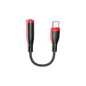 کابل تبدیل Type-C به جک 3.5 میلی‌متری (AUX) بروفون مدل BV17 | مجهز به چیپ DAC
