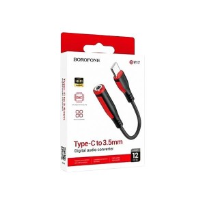 کابل تبدیل Type-C به جک 3.5 میلی‌متری (AUX) بروفون مدل BV17 | مجهز به چیپ DAC2