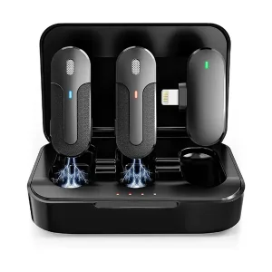 میکروفون یقه ای بی سیم دوتایی لایتنینگ ایکس او مدل XO-MKF09B | XO-MKF09B Dual Lightning Wireless Microphone3
