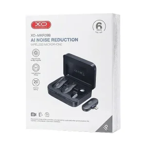میکروفون یقه ای بی سیم دوتایی لایتنینگ ایکس او مدل XO-MKF09B | XO-MKF09B Dual Lightning Wireless Microphone5