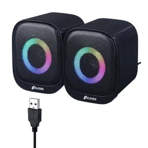 اسپیکر بلوتوثی دوتکه ایلون (Eleven) مدل SU205BT با نورپردازی RGB