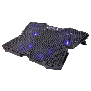 پایه خنک‌کننده لپ‌تاپ ایلون مدل N704 مجهز به ۴ فن و نورپردازی LED