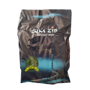 روکش و سیم جمع کن زیپی مدل Sim Zip قطر 22 میلی متر طول 2 متر به همراه گیره2