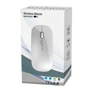 ماوس بی‌سیم باریک طرح اپل مدل 4D با دانگل نانو 2.4GHz و کلید تنظیم DPI3