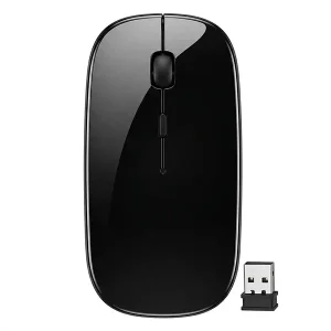ماوس بی‌سیم باریک طرح اپل مدل 4D با دانگل نانو 2.4GHz و کلید تنظیم DPI