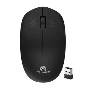 ماوس بی‌سیم میکوسو MIKUSO مدل MOS-W080 با دانگل نانو 2.4GHz و دقت 1200 DPI رنگ مشکی