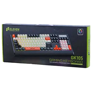 کیبورد گیمینگ سیم‌دار ایلون مدل GK105 با نورپردازی RGB 4