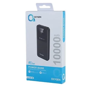 پاور بانک ۱۰ هزار میلی‌آمپر اکسیژن مدل OX-100 با قابلیت شارژ سریع 5