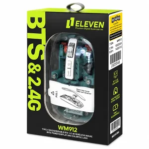 ماوس شارژی دو حالته ایلون Eleven مدل WM912 (شفاف و سایلنت) 4