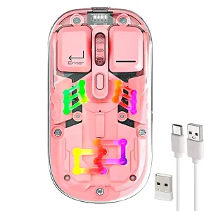 ماوس شارژی دو حالته ایلون Eleven مدل WM913 (طرح شفاف و نورپردازی RGB)