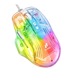 ماوس مخصوص بازی شفاف ایلون Eleven مدل ORBIT (دقت 12800DPI و کلیک سایلنت) 2