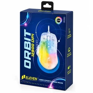 ماوس مخصوص بازی شفاف ایلون Eleven مدل ORBIT (دقت 12800DPI و کلیک سایلنت) 4