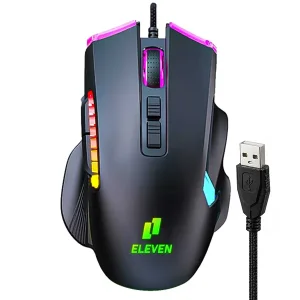 ماوس مخصوص بازی ایلون Eleven مدل GM5 (با کلید دابل کلیک فایر و وزن قابل تنظیم)