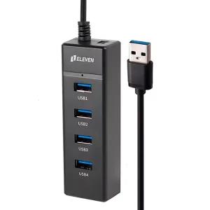 هاب 4 پورت USB 2.0 ایلون مدل H201 کابل 1.2 متری با ورودی آداپتور