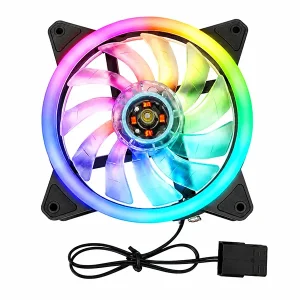 فن کیس ۱۲ در ۱۲ سانتی‌متر گیمینگ RGB اسپاتان مدل SP120 کد JG-SS دارای کانکتور مولکس پاور