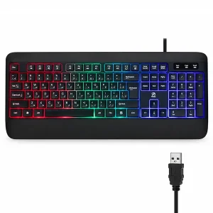 کیبورد گیمینگ باسیم پی نت مدل P-net KB-1400 با نورپردازی RGB