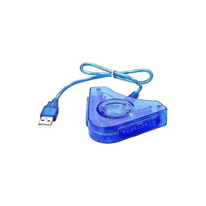 مبدل دسته پلی استیشن به کامپیوتر دو پورت آبی مدل PU-301 (تبدیل PS2 به USB)2