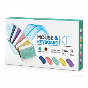 ست مینی کیبورد و ماوس بلوتوثی شارژی مدل KIT قابل حمل برای تبلت، موبایل و لپ‌تاپ7