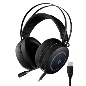 هدست گیمینگ رپو مدل VH160S با صدای فراگیر مجازی ۷.۱ کاناله، موتور ویبره و نورپردازی RGB