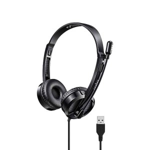 هدست باسیم اداری و مایکروفون‌دار رپو Rapoo مدل H120 پورت USB