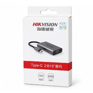 تبدیل تایپ سی به HDMI و VGA هایک ویژن HIKVISION مدل DS-1DS04 اورجینال2
