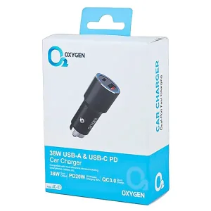 شارژر فندکی ۳۸ وات اکسیژن (Oxygen) مدل AC-07 (فست شارژ PD و QC3.0)4