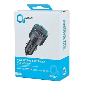 شارژر فندکی ۶۶ وات فست شارژ اکسیژن (Oxygen) مدل AC-17 (سه پورت 2PD + QC3.0)4