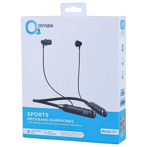 هدست بلوتوث گردنی اکسیژن (Oxygen) مدل E7 رم‌خور با نمایشگر دیجیتال LED6