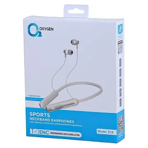 هدست بلوتوث گردنی اکسیژن (Oxygen) مدل E14 مجهز به ویبره، نمایشگر دیجیتال و نویز کنسلینگ ENC7