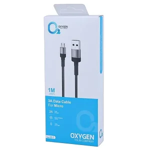 کابل تبدیل USB به Micro-USB اکسیژن (Oxygen) مدل LX-1 جریان 3 آمپر طول 1 متر3