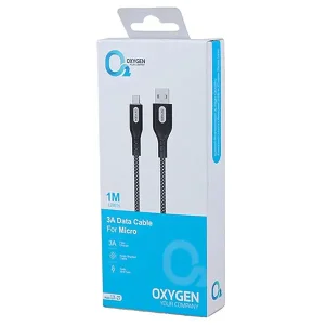 کابل تبدیل USB به Micro-USB اکسیژن (Oxygen) مدل LX-27 جریان 3 آمپر طول 1 متر3