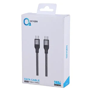 کابل تبدیل USB-C به USB-C اکسیژن (Oxygen) مدل LX-44 توان 240 وات طول 2 متر4