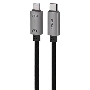 کابل تبدیل Type-C به لایتنینگ اکسیژن (Oxygen) مدل LX-47 توان 27 وات طول 1.2 متر