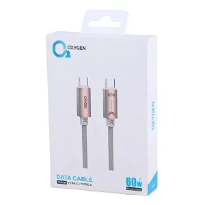 کابل تبدیل Type-C به Type-C اکسیژن (Oxygen) مدل LX-47 توان 60 وات طول 1.2 متر
