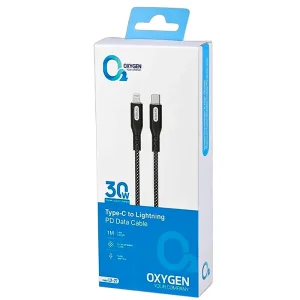 کابل تبدیل Type-C به لایتنینگ اکسیژن (Oxygen) مدل LX-27 توان 30 وات طول 1 متر3