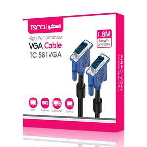 کابل VGA تسکو مدل TC 581 به طول 1.8 متر