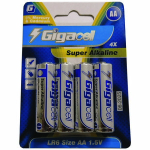 باتری قلمی گیگاسل مدل سوپر آلکالاین بسته 4 عددی