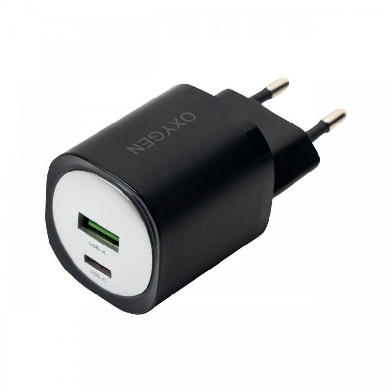 شارژر دیواری سوپر فست شارژ اکسیژن مدل OXYGEN CH-11 30W همراه با کابل Type-C
