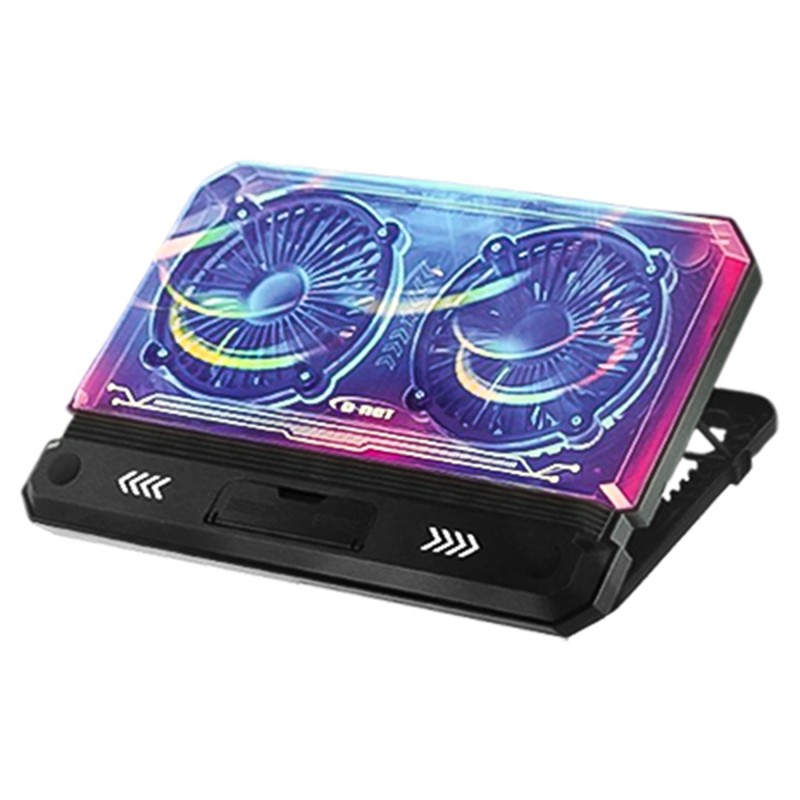 پایه خنک کننده لپ تاپ 2 فن RGB دی نت مدل DT-50
